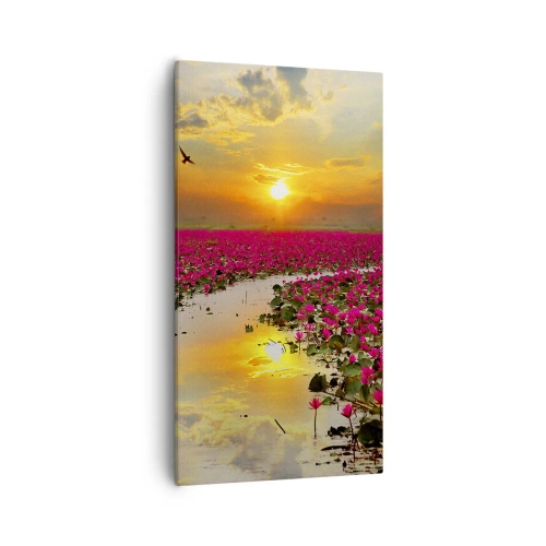 Tablou pe pânză - Viața secretă a lacului - 55x100 cm