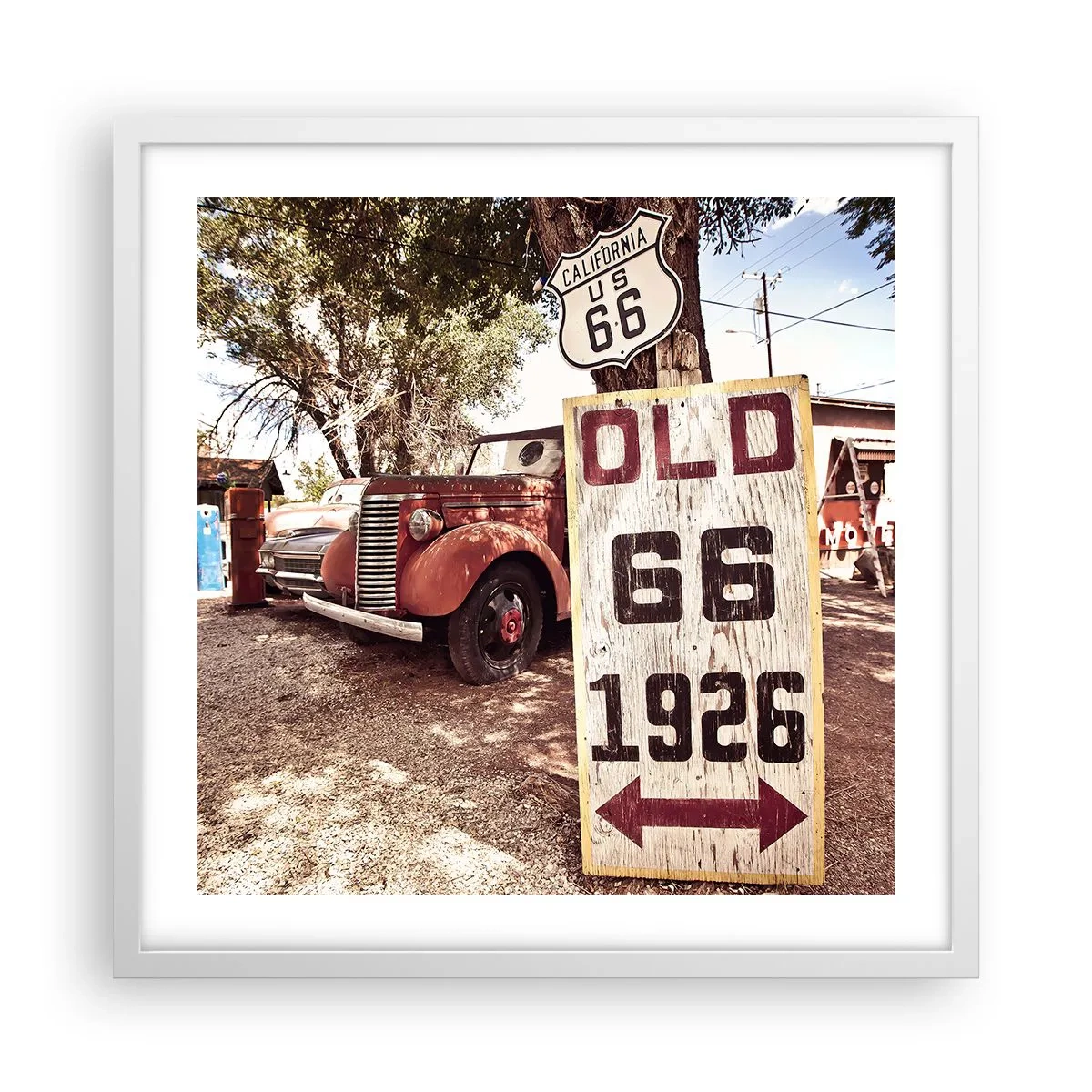 Poster în ramă albă - O legendă provincială americană - 50x50 cm