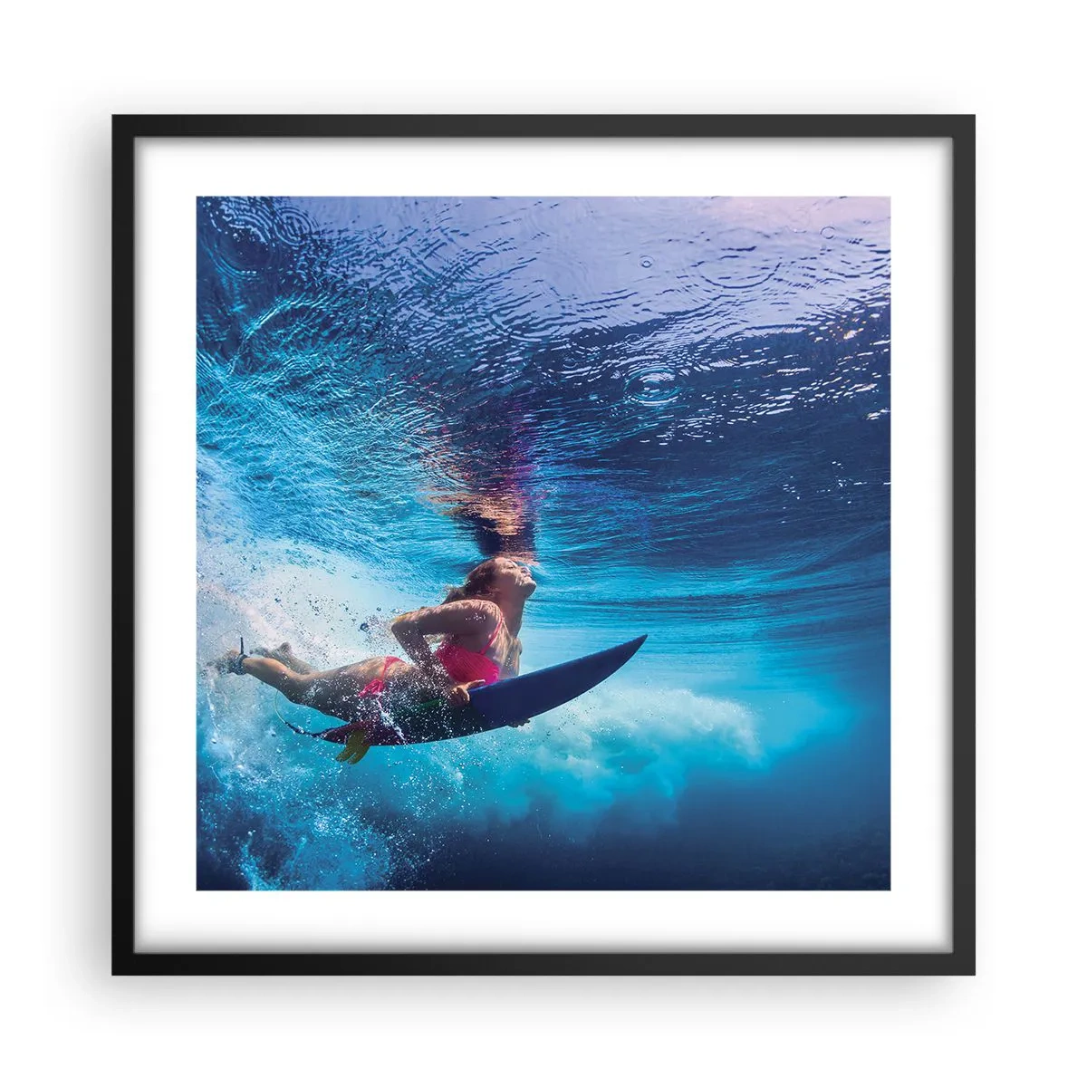 Poster în ramă neagră - Profunzimea bucuriei - 50x50 cm