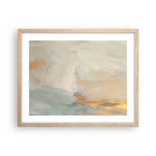 Poster în ramă de stejar deschis - Abstracție - lumea blândeții - 50x40 cm