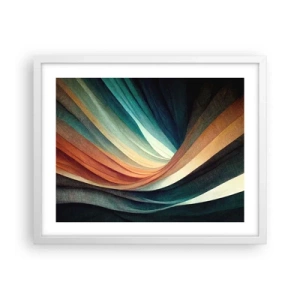 Poster în ramă albă - Țesute din culori - 50x40 cm