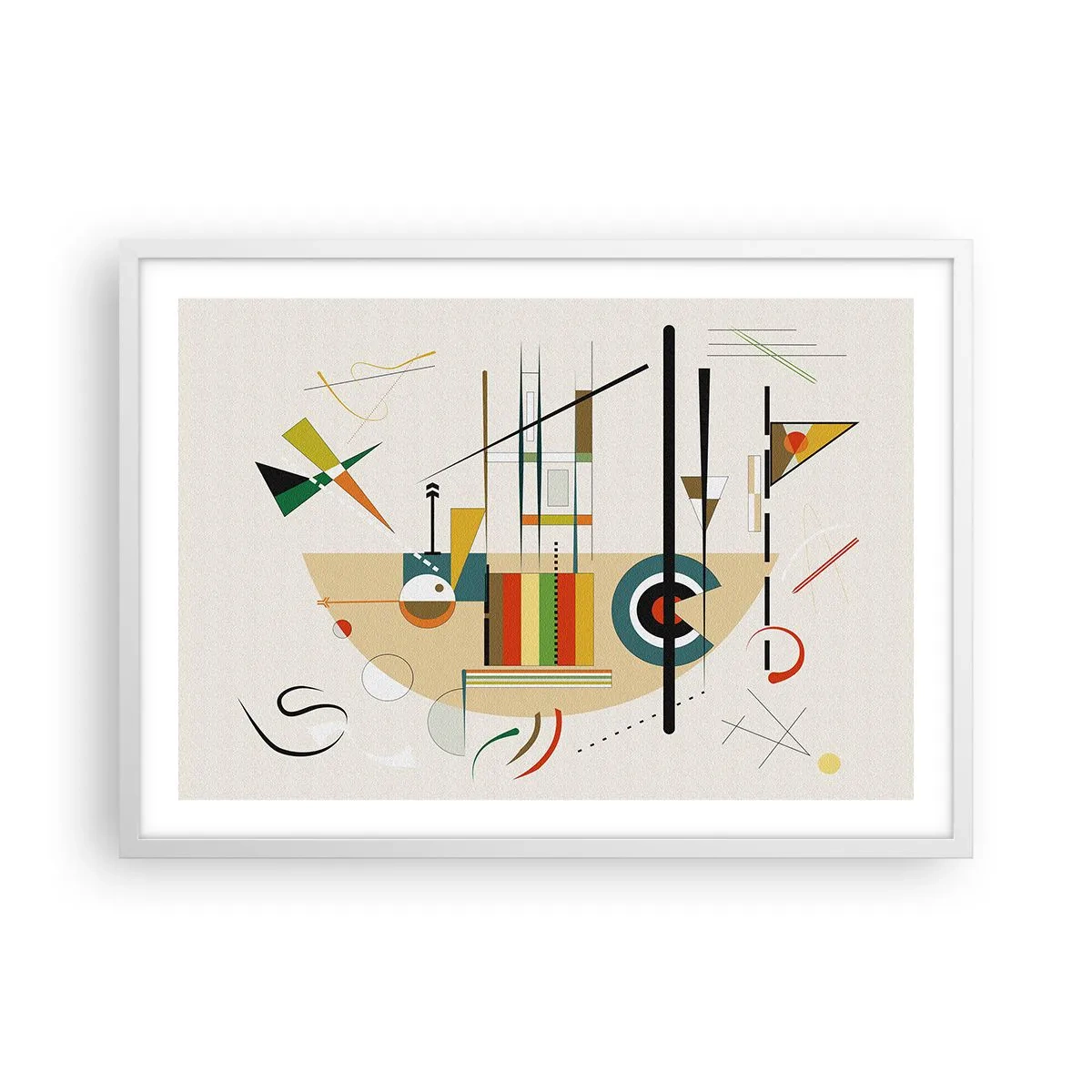 Poster în ramă albă - Și lumea râde - 70x50 cm