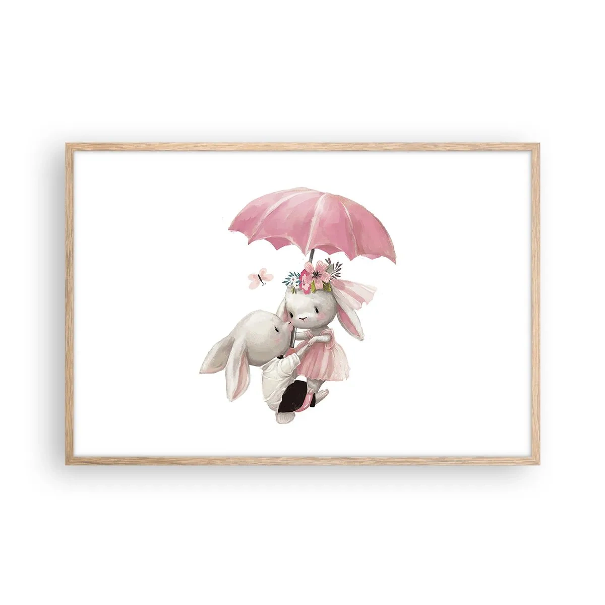 Poster în ramă de stejar deschis - Pur și simplu dragoste - 91x61 cm