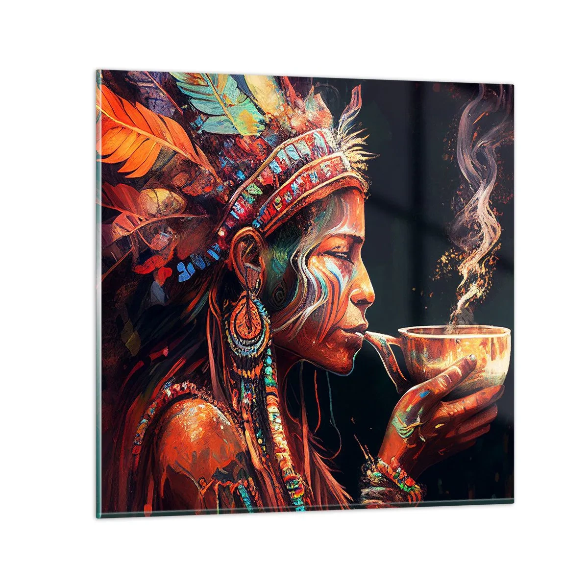 Tablou pe sticlă - Ritual magic - 40x40 cm