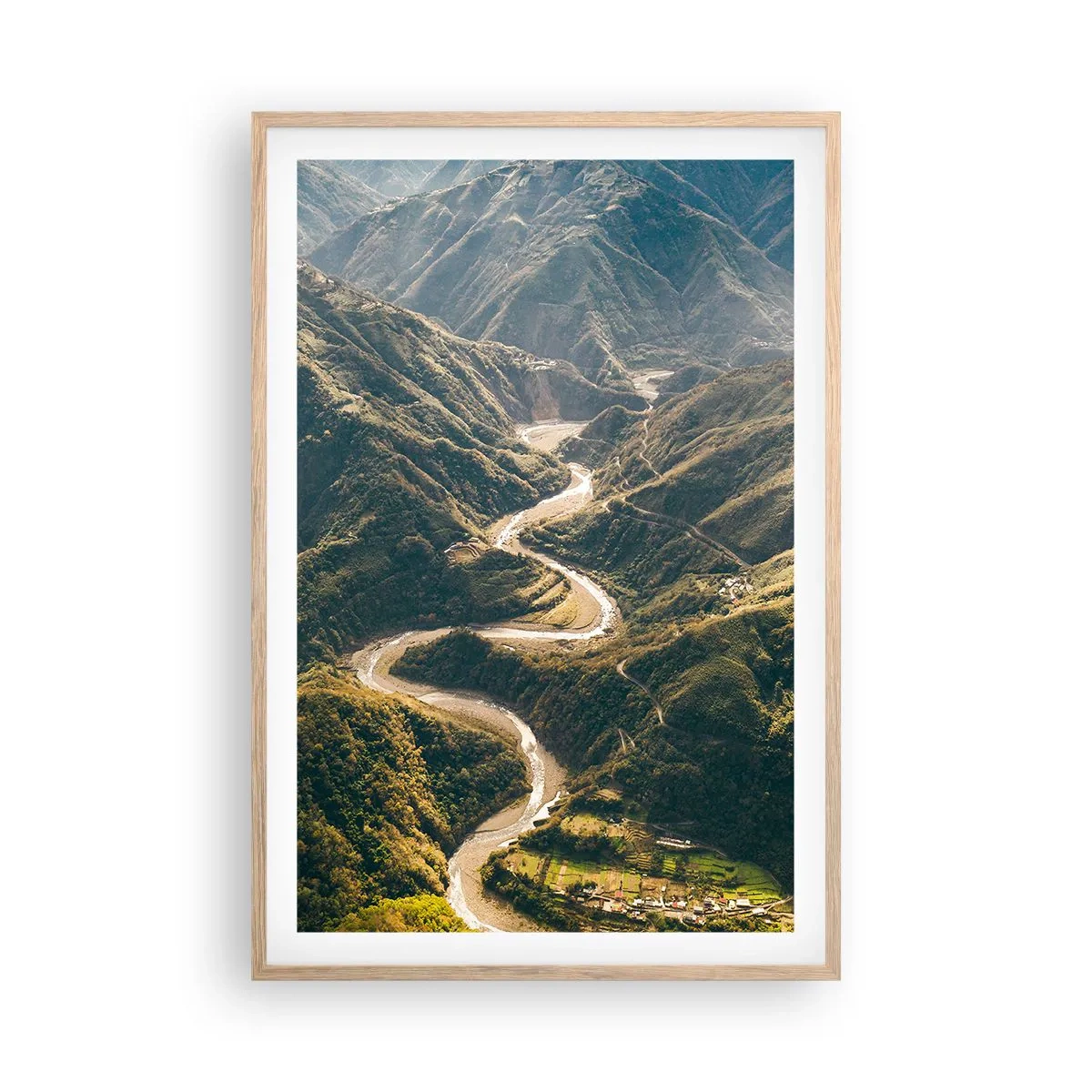 Poster în ramă de stejar deschis - Direct din inima munților - 61x91 cm