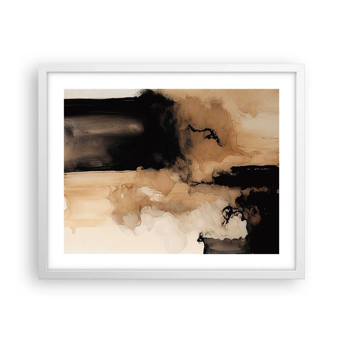 Poster în ramă albă - O abstractizare intrigantă - 50x40 cm