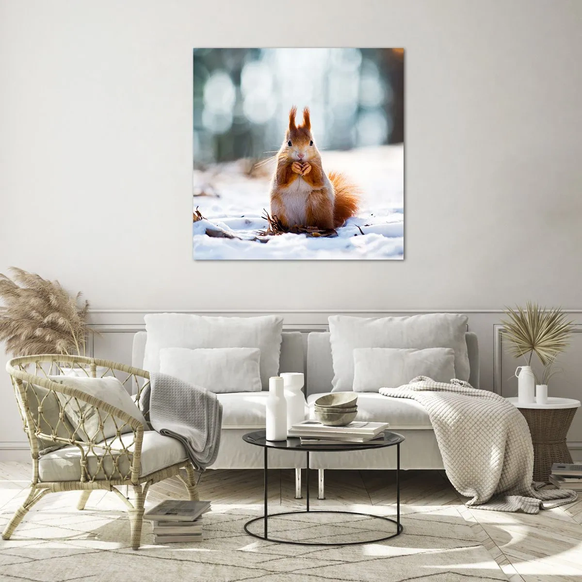 Tablou pe sticlă - Și la ce te uiți? - 30x30 cm