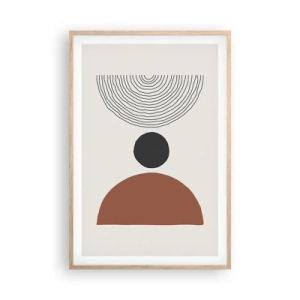 Poster în ramă de stejar deschis - În centrul atenției - 61x91 cm