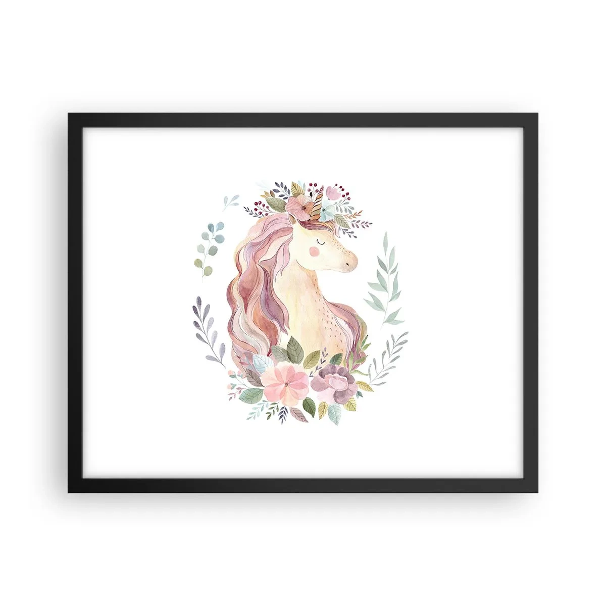 Poster în ramă neagră - O invitație în lumea basmelor - 50x40 cm