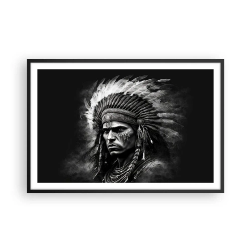 Poster în ramă neagră - Conducător și luptător - 91x61 cm