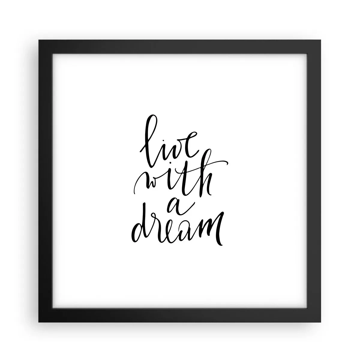 Poster în ramă neagră - Of course - 30x30 cm