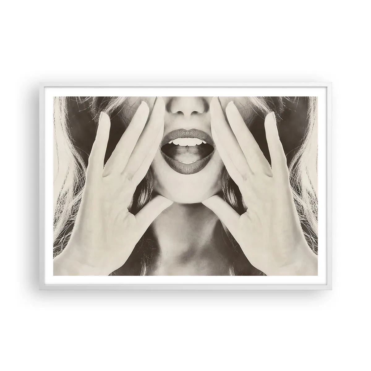 Poster în ramă albă - Vin imediat! - 100x70 cm