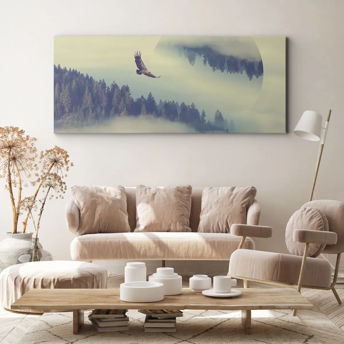Tablou pe pânză - Am văzut umbra unui vultur - 140x50 cm
