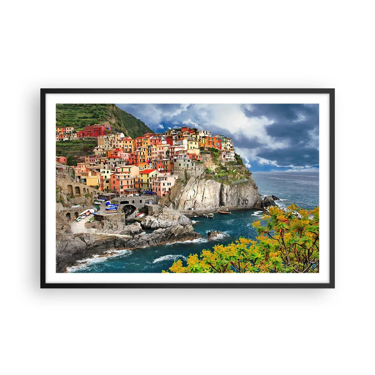 Poster în ramă neagră - Îmbrățișați de stânci - 91x61 cm