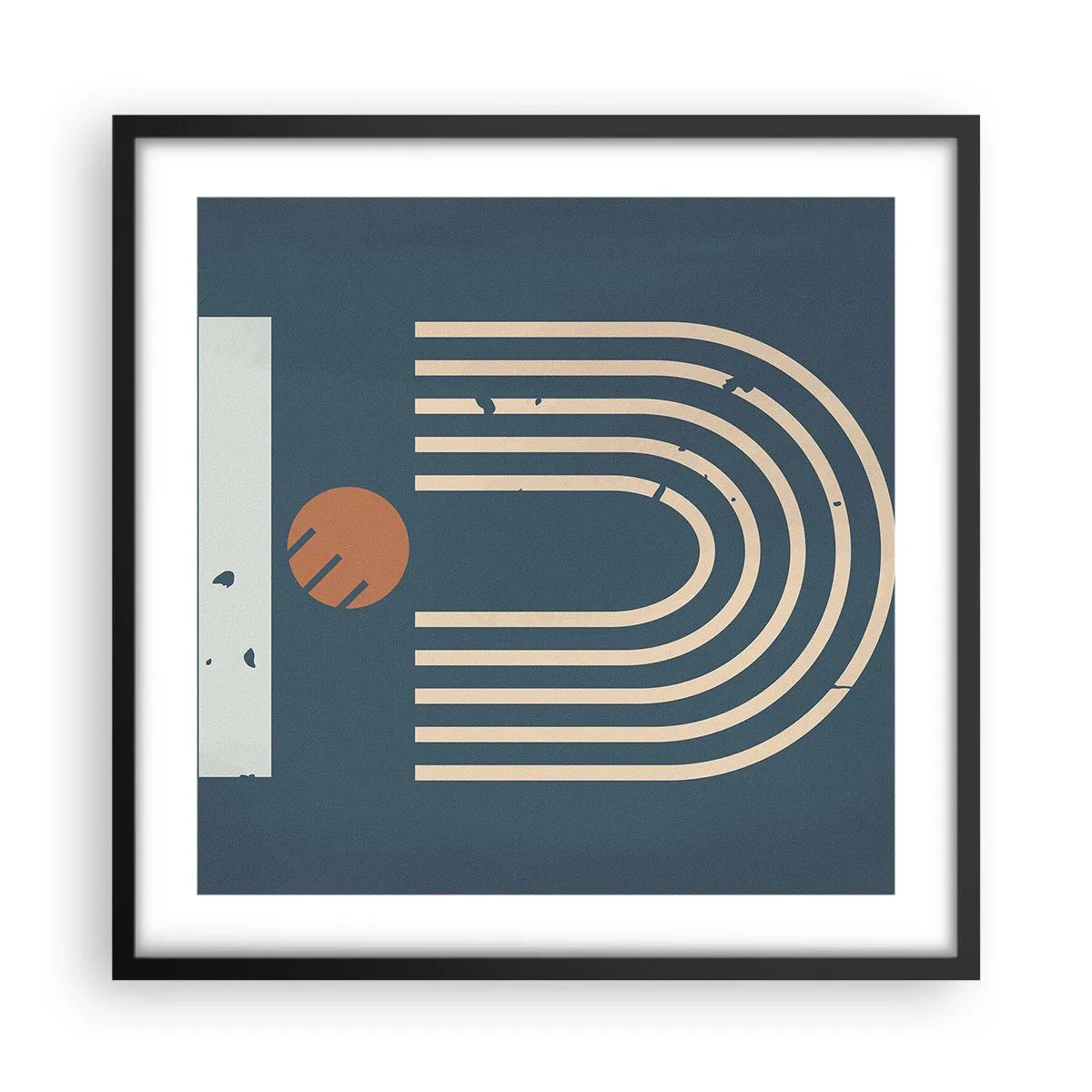 Poster în ramă neagră - Geometrie în funcție de rodie - 50x50 cm