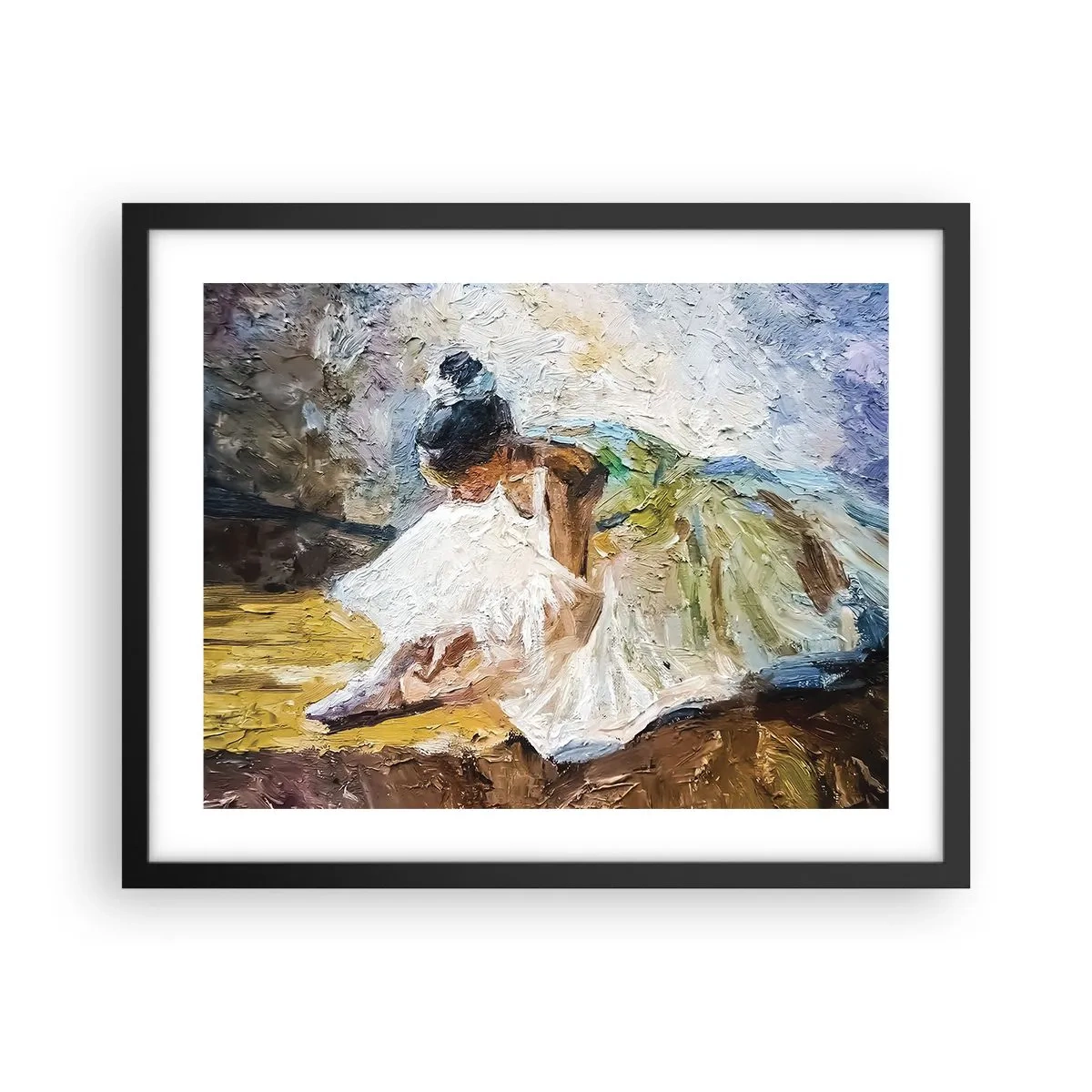 Poster în ramă neagră - Dintr-un tablou de Degas - 50x40 cm