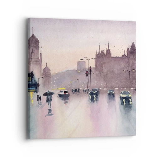 Tablou pe pânză - Într-o ceață ploioasă - 40x40 cm