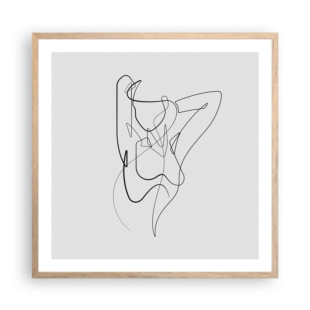 Poster în ramă de stejar deschis - Cine ești tu? - 60x60 cm