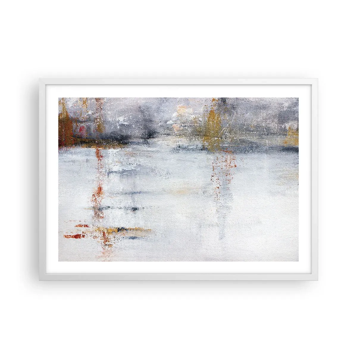 Poster în ramă albă - În spatele cortinei de aer - 70x50 cm