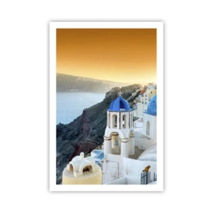 Poster - Santorini - îmbrățișat de stânci - 61x91 cm