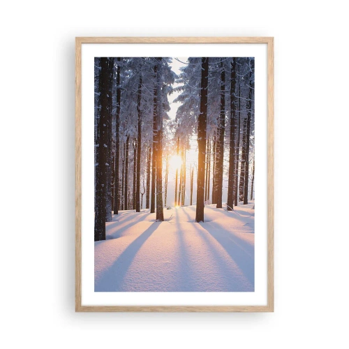 Poster în ramă de stejar deschis - În mod clar în alb și negru - 50x70 cm