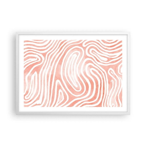 Poster în ramă albă - Într-un labirint de coral - 70x50 cm