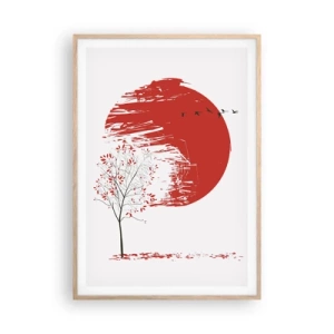 Poster în ramă de stejar deschis - Cunoști această țară? - 70x100 cm