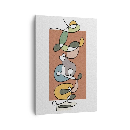 Tablou pe pânză - Abstracție: un dans colorat - 70x100 cm