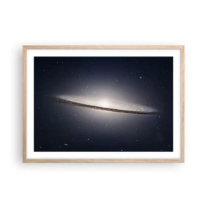 Poster în ramă de stejar deschis - Cu mult timp în urmă, într-o galaxie foarte, foarte îndepărtată... - 70x50 cm