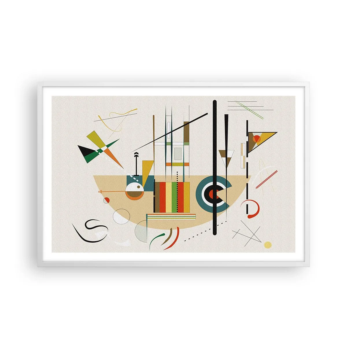 Poster în ramă albă - Și lumea râde - 91x61 cm