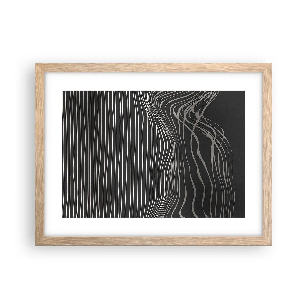 Poster în ramă de stejar deschis - Ritm și accent - 40x30 cm