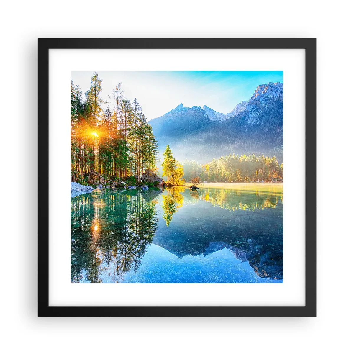 Poster în ramă neagră - Maiestate și dulceață - 40x40 cm