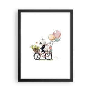 Poster în ramă neagră - O zi fericită - 30x40 cm