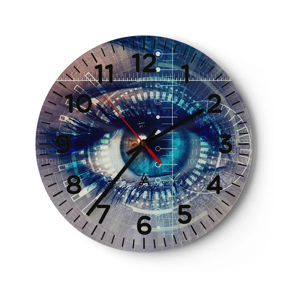 Ceas de perete - Ceas pe sticlă - Crezi că mă cunoști - 40x40 cm