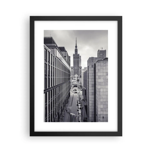 Poster în ramă neagră - Vale citadină din Varșovia - 30x40 cm