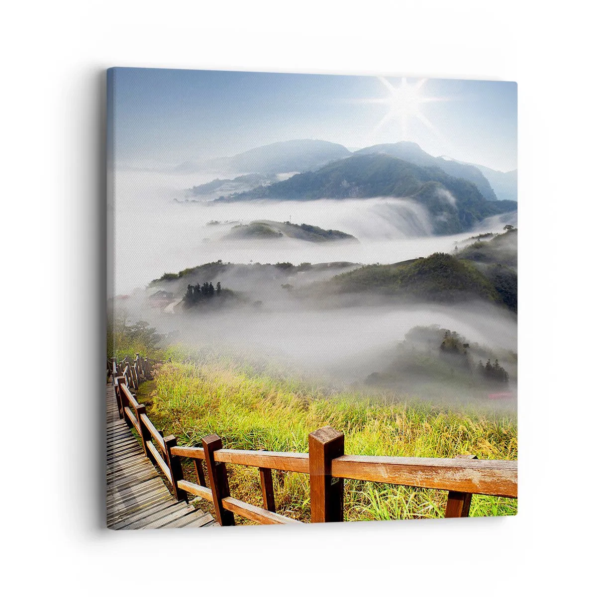 Tablou pe pânză - Țesut de strălucire și ceață - 40x40 cm