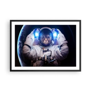 Poster în ramă neagră - Houston, aveți o problemă - 70x50 cm
