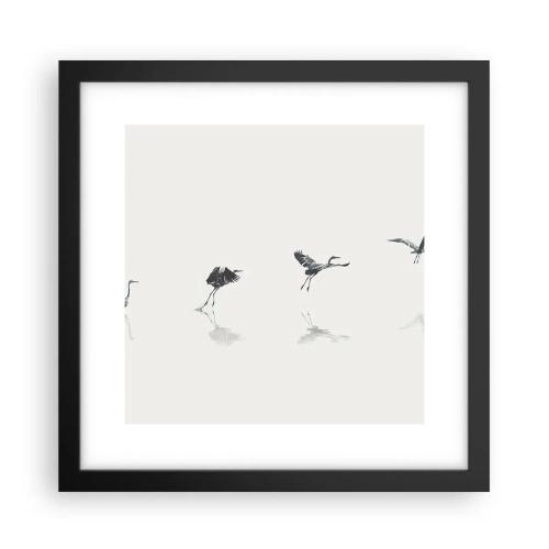 Poster în ramă neagră - Patru pași simpli - 30x30 cm
