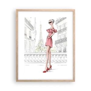 Poster în ramă de stejar deschis - Arta modei - 40x50 cm
