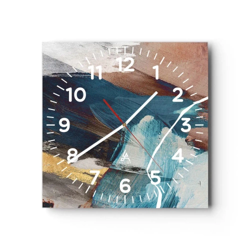 Ceas de perete - Ceas pe sticlă - Cu fler și energie - 40x40 cm