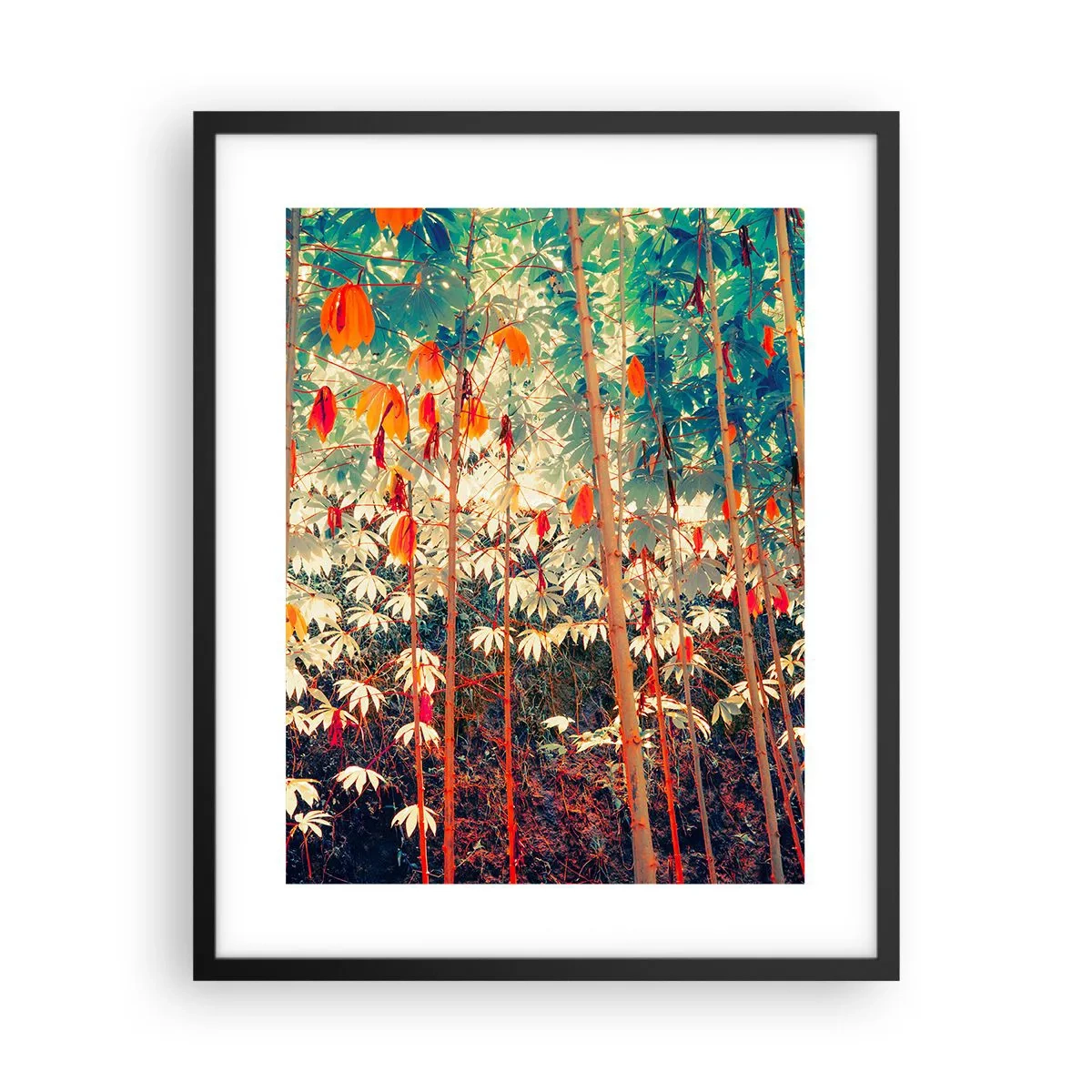 Poster în ramă neagră - Viața secretă a frunzelor - 40x50 cm