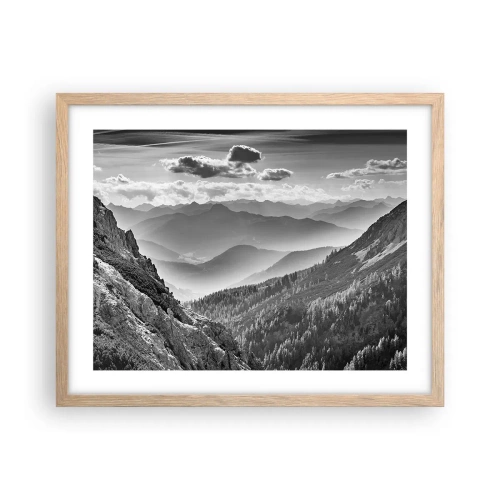 Poster în ramă de stejar deschis - Dincolo de orizont - 50x40 cm