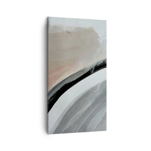 Tablou pe pânză - Compoziție: arc de negru și gri - 45x80 cm