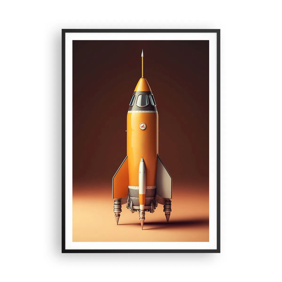 Poster în ramă neagră - Totul începe cu un vis - 70x100 cm