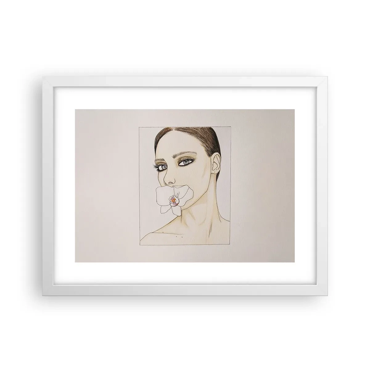 Poster în ramă albă - Un simbol al eleganței și frumuseții - 40x30 cm