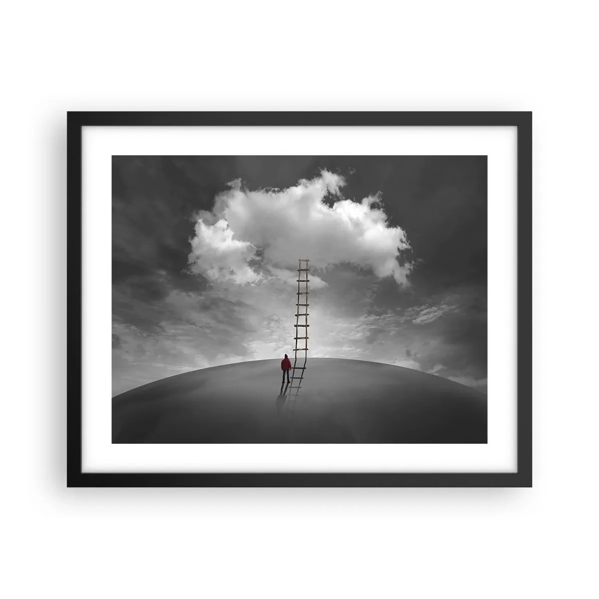 Poster în ramă neagră - Orice este posibil - 50x40 cm