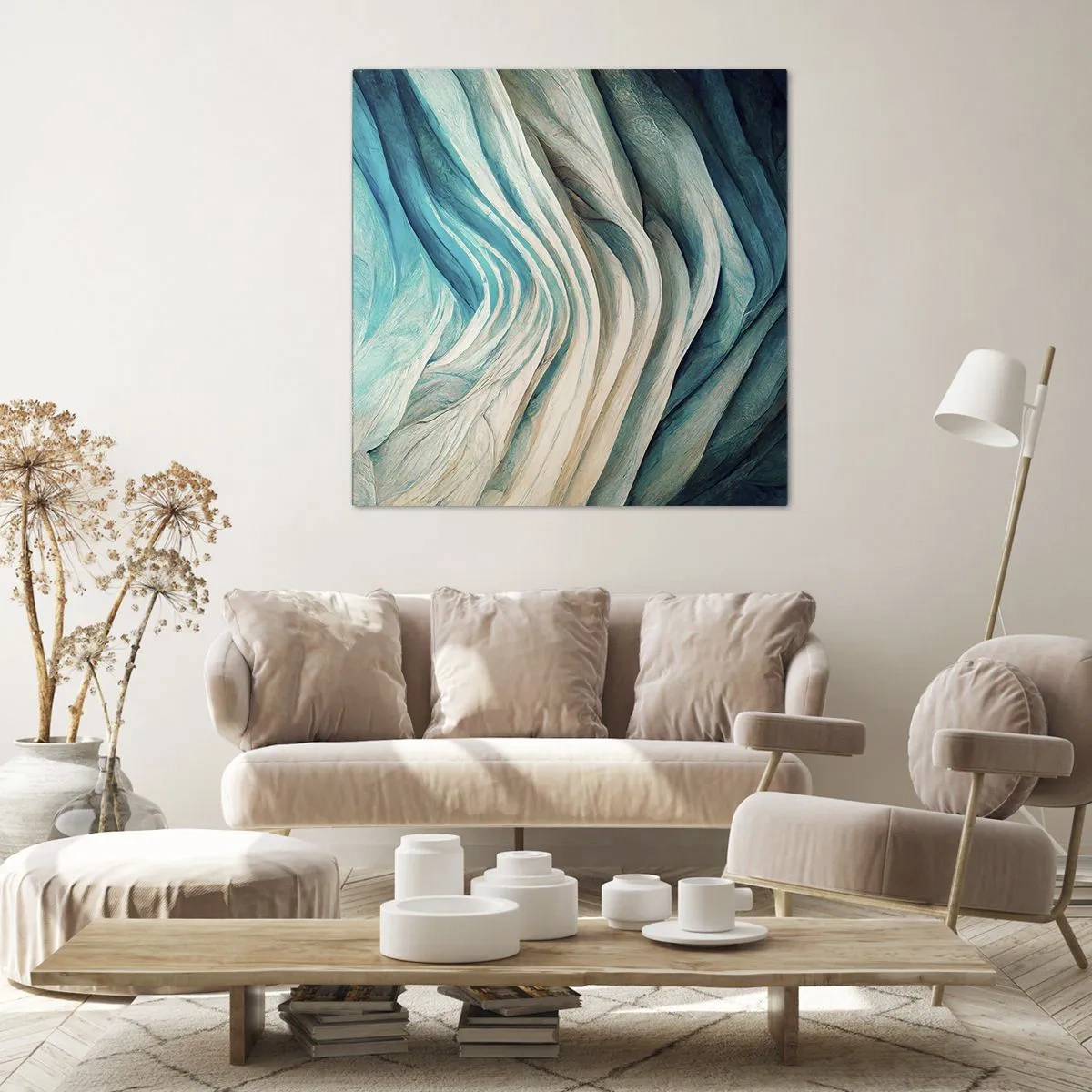 Tablou pe pânză - Insațiabilitate albastră - 50x50 cm