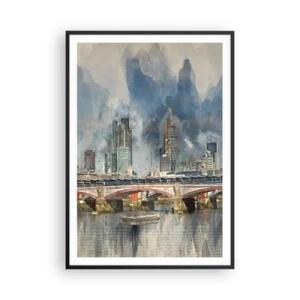 Poster în ramă neagră - Londra în toată splendoarea ei - 70x100 cm