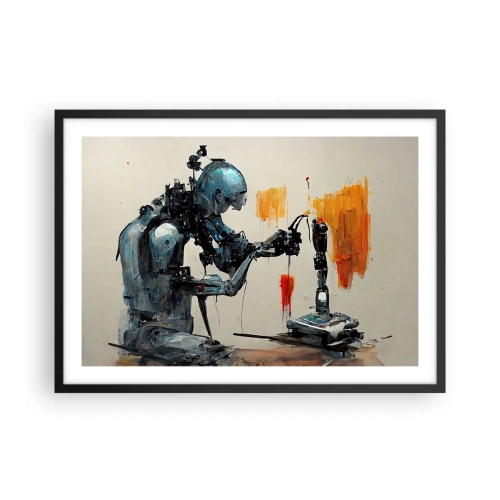 Poster în ramă neagră - Vine ziua de mâine..... - 70x50 cm