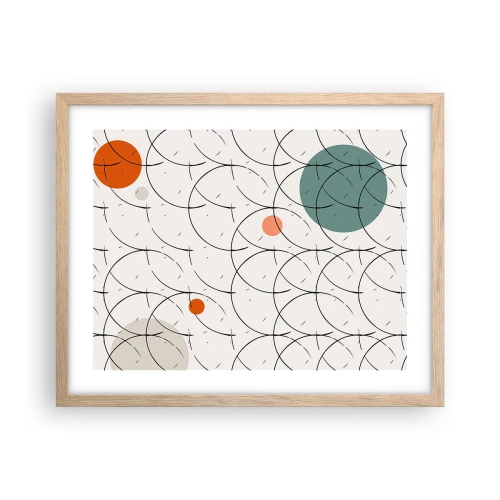 Poster în ramă de stejar deschis - În spiritul pop-art - 50x40 cm